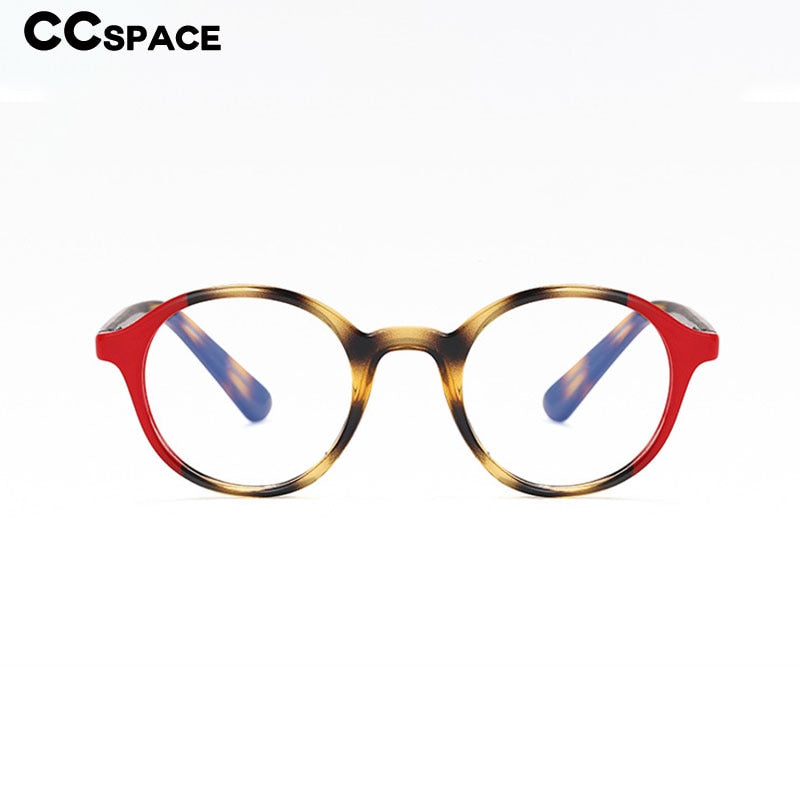 CCspace Unisex Children's Full Rim Round PC Plastic Eyeglasses 56544 Full Rim CCspace