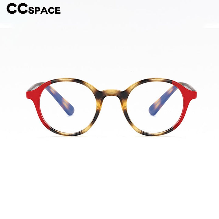 CCspace Unisex Children's Full Rim Round PC Plastic Eyeglasses 56544 Full Rim CCspace