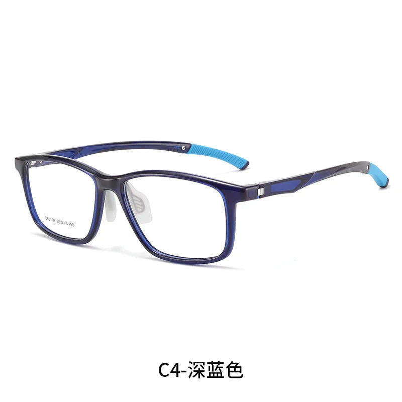 Reven Jate Unisex Full Rim Square Tr 90 Sport Eyeglasses 60106