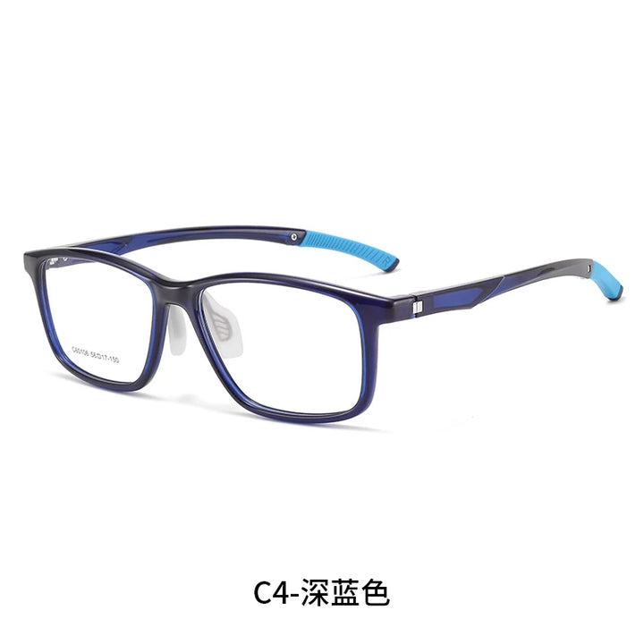 Reven Jate Unisex Full Rim Square Tr 90 Sport Eyeglasses 60106