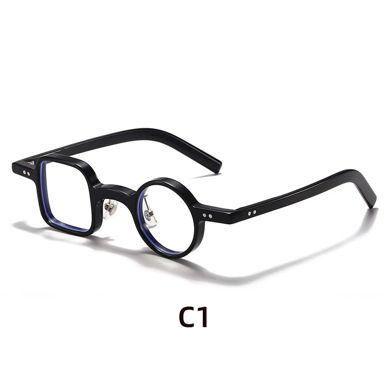 Xbora Unisex Full Rim Round Square Acetate Eyeglasses 63504