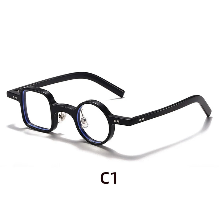 Xbora Unisex Full Rim Round Square Acetate Eyeglasses 63504