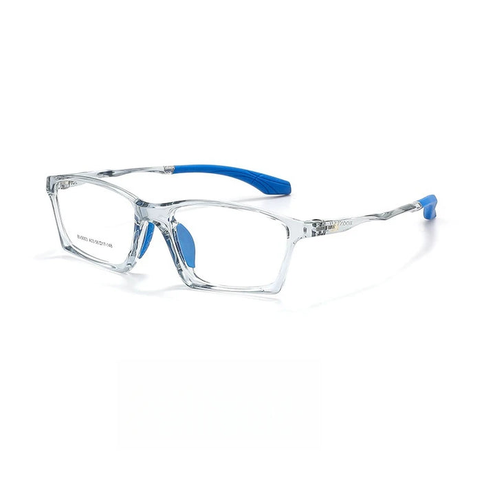 Yimaruili Unisex Full Rim Square Polycarbonate Sport Eyeglasses Y5003 Full Rim Yimaruili Eyeglasses Transparent Gray
