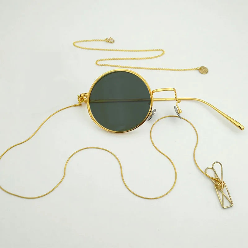 Yujo Unisex Cosplay Full Rim Alloy Monocle Gr7763 Monocle Yujo Golden right eye3 CHINA