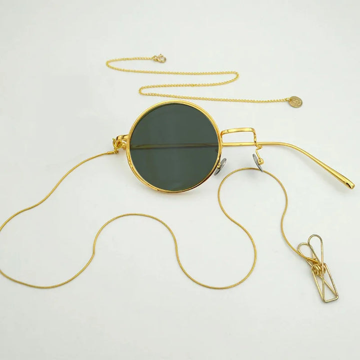 Yujo Unisex Cosplay Full Rim Alloy Monocle Gr7763 Monocle Yujo Golden right eye3 CHINA