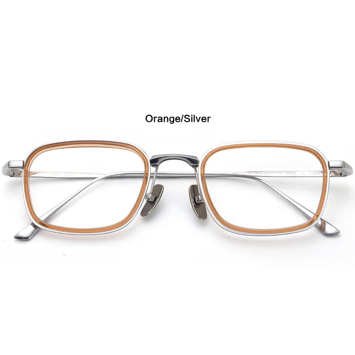 Muzz Unisex Full Rim Square Acetate Titanium Eyeglasses 22140