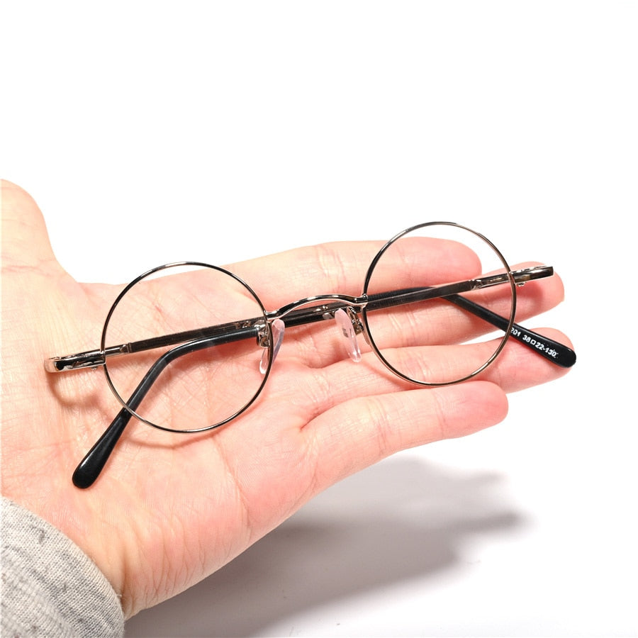 Cubojue Unisex Full Rim Small Round Alloy Presbyopic Reading Glasses 201p Reading Glasses Cubojue no function lens 0 Silver