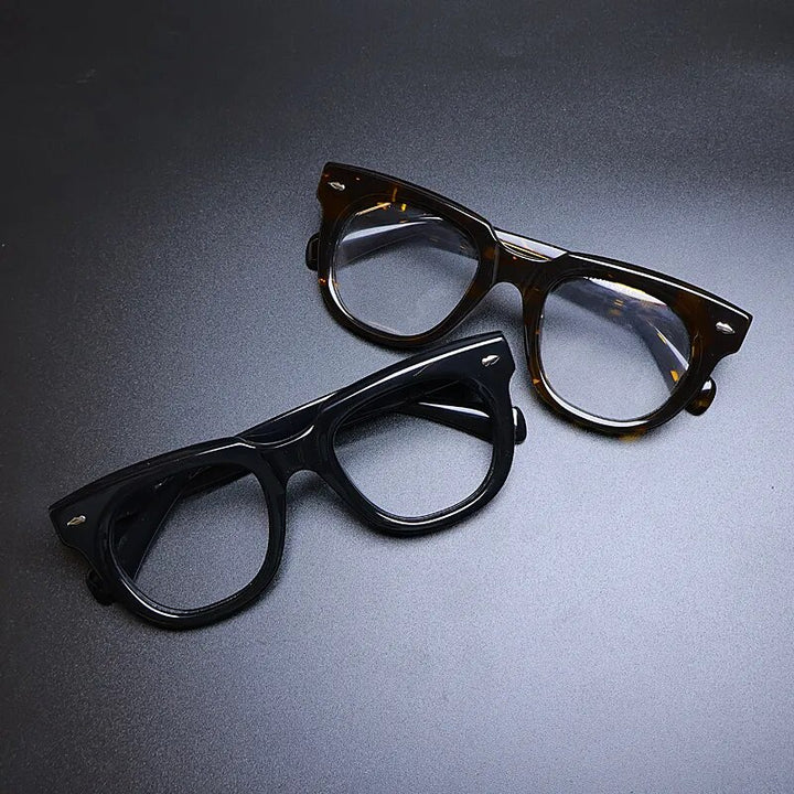 Gatenac Unisex Full Rim Square Acetate Eyeglasses Gxyj1134 Full Rim Gatenac