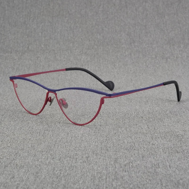 Nobler Unisex Full Rim Large Cat Eye Titanium Eyeglasses 185748 Full Rim Nobler C5