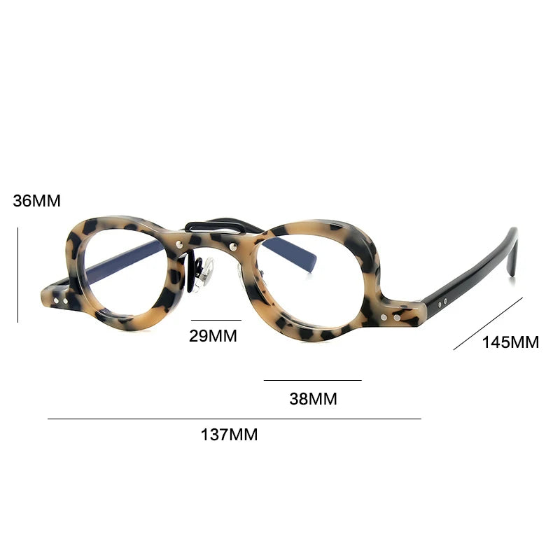 Gatenac Women's Full Rim Oval Double Bridge Acetate Eyeglasses G56064