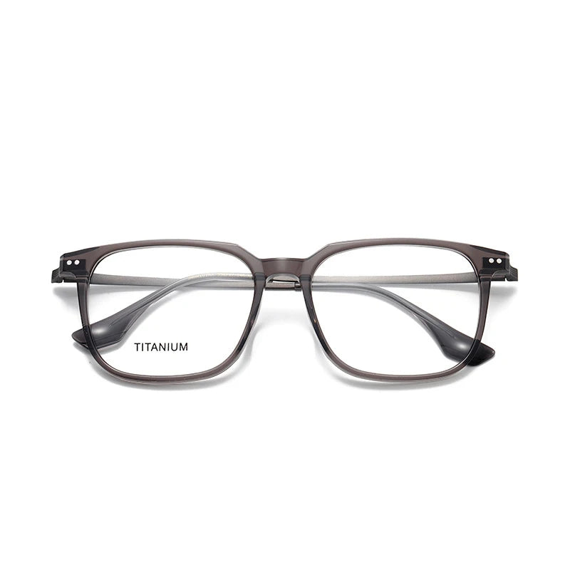 Nobler Unisex Full Rim Square Titanium Acetate Eyeglasses 396101