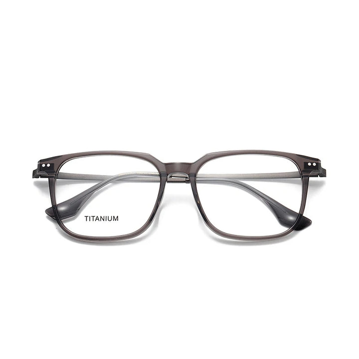 Nobler Unisex Full Rim Square Titanium Acetate Eyeglasses 396101