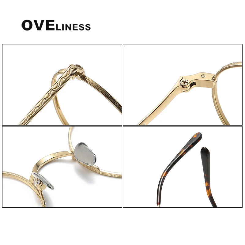 Oveliness Unisex Full RIm Round Titanium Eyeglasses 01tr Full Rim Oveliness