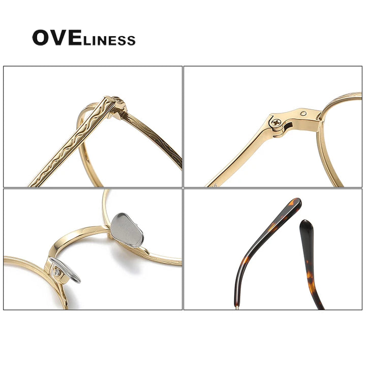 Oveliness Unisex Full RIm Round Titanium Eyeglasses 01tr Full Rim Oveliness