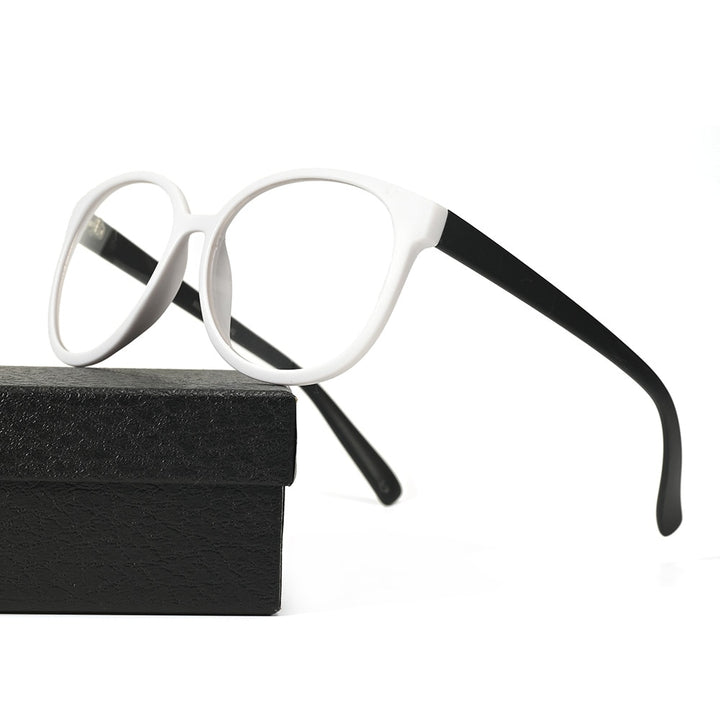 Cubojue Unisex Full Rim Square Tr 90 Titanium Myopic Reading Glasses 8056m Reading Glasses Cubojue