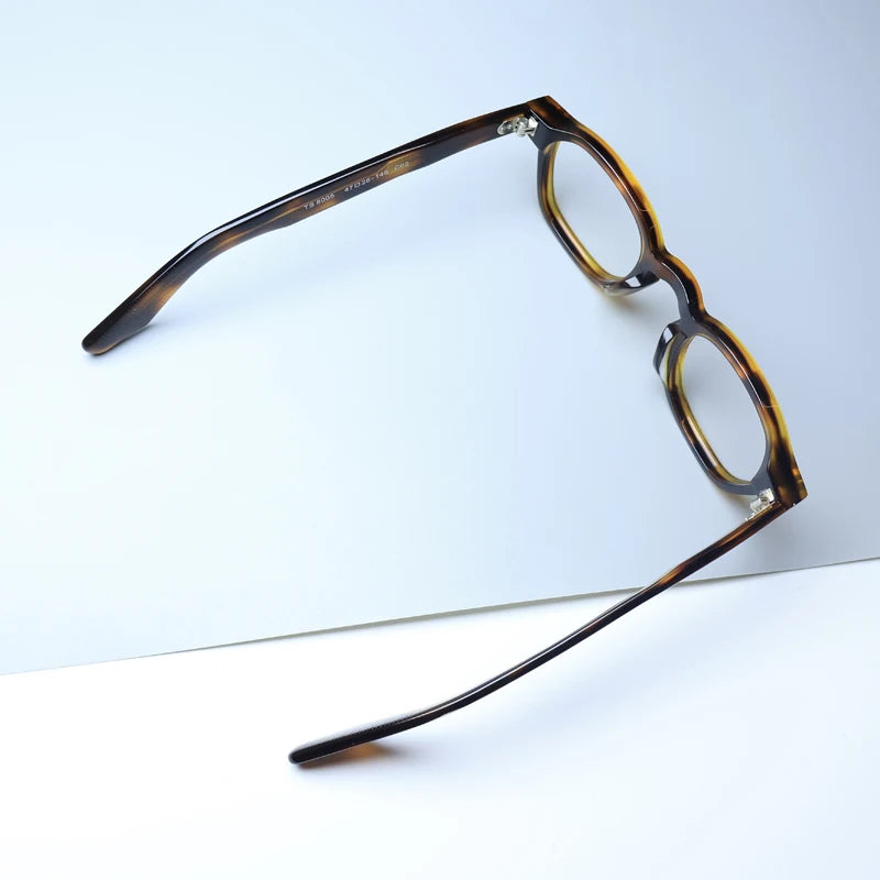 Gatenac Unisex Full Rim Square Acetate Eyeglasses Gxyj1453 Full Rim Gatenac