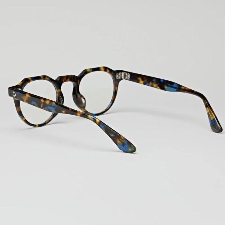 Hewei Unisex Full RIm Flat Top Polygon Acetate Eyeglasses 0028 Full Rim Hewei