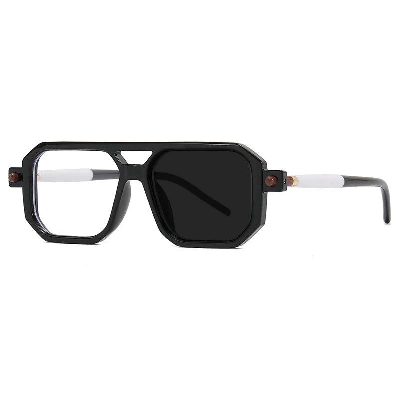 Kocolior Unisex Full Rim Square Double Bridge PC Hyperopic Reading Glasses 86512 Reading Glasses Kocolior
