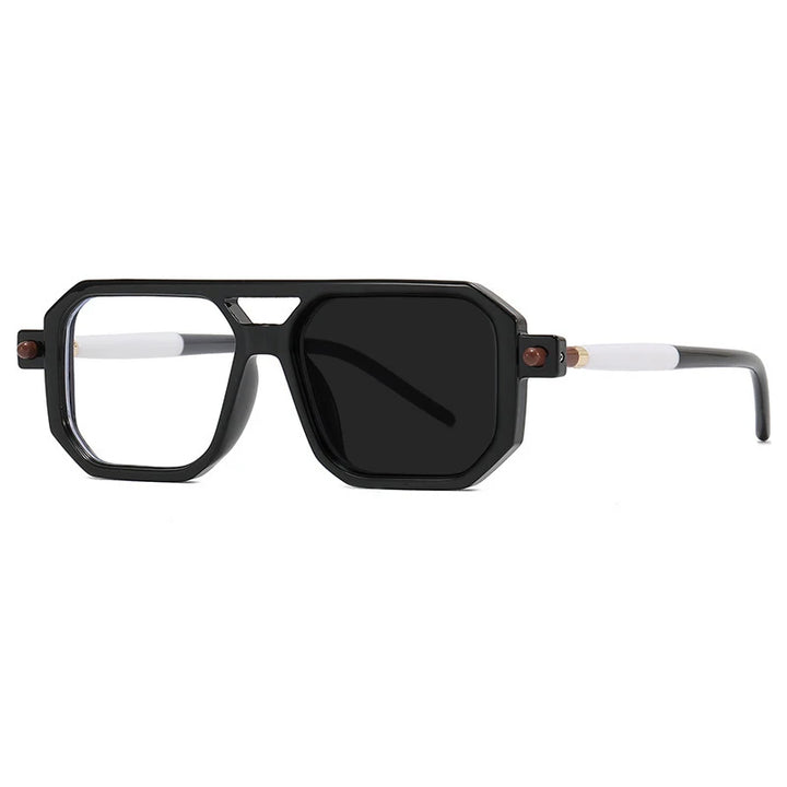 Kocolior Unisex Full Rim Square Double Bridge PC Hyperopic Reading Glasses 86512 Reading Glasses Kocolior