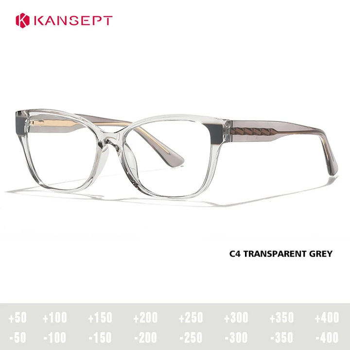 Kansept Women's Full Rim Square Tr 90 Alloy Reading Glasses 27028