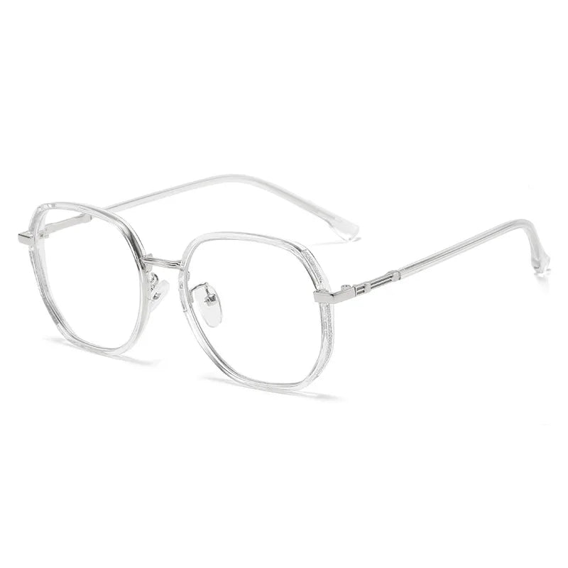 Zirosat Women's Full Rim Polygon Oval Tr 90 Titanium Eyeglasses 8880