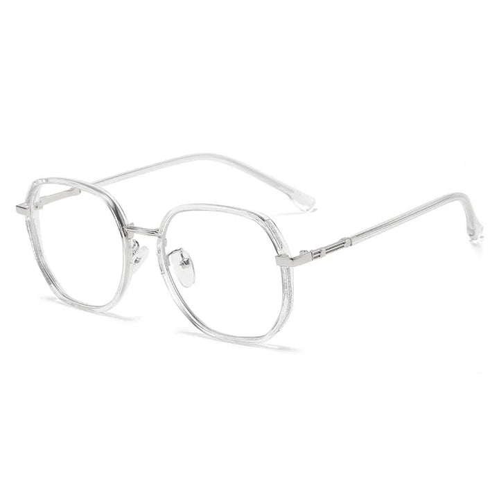 Zirosat Women's Full Rim Polygon Oval Tr 90 Titanium Eyeglasses 8880