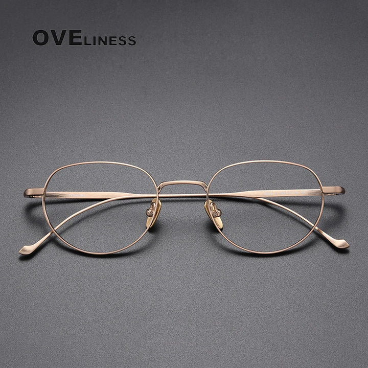 Oveliness Unisex Full Rim Oval Titanium Eyeglasses 0100 Full Rim Oveliness