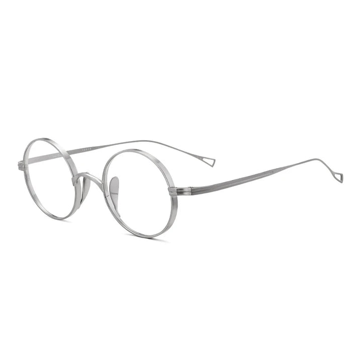 Black Mask Women's Full Rim Round Titanium Eyeglasses 63199