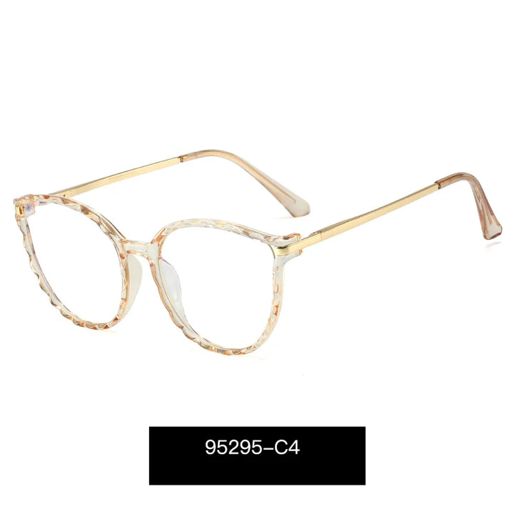 Handoer Women's Full Rim Oval Cat Eye Tr 90 Alloy Eyeglasses 95295