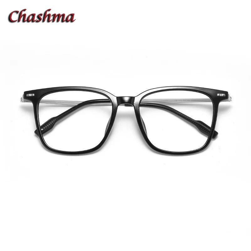 Chashma Ochki Unisex Full Rim Square Tr 90 Titanium Eyeglasses 331020