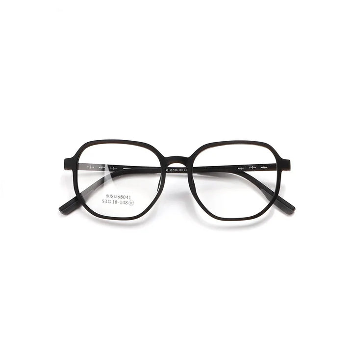 Xbora Unisex Full Rim Polygon Oval Tr 90 Titanium Eyeglasses 88041