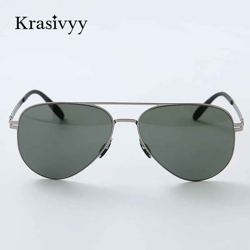 Krasivyy Unisex Full Rim Oval Screwless Nylon Alloy Sunglasses 6880 Sunglasses Krasivyy