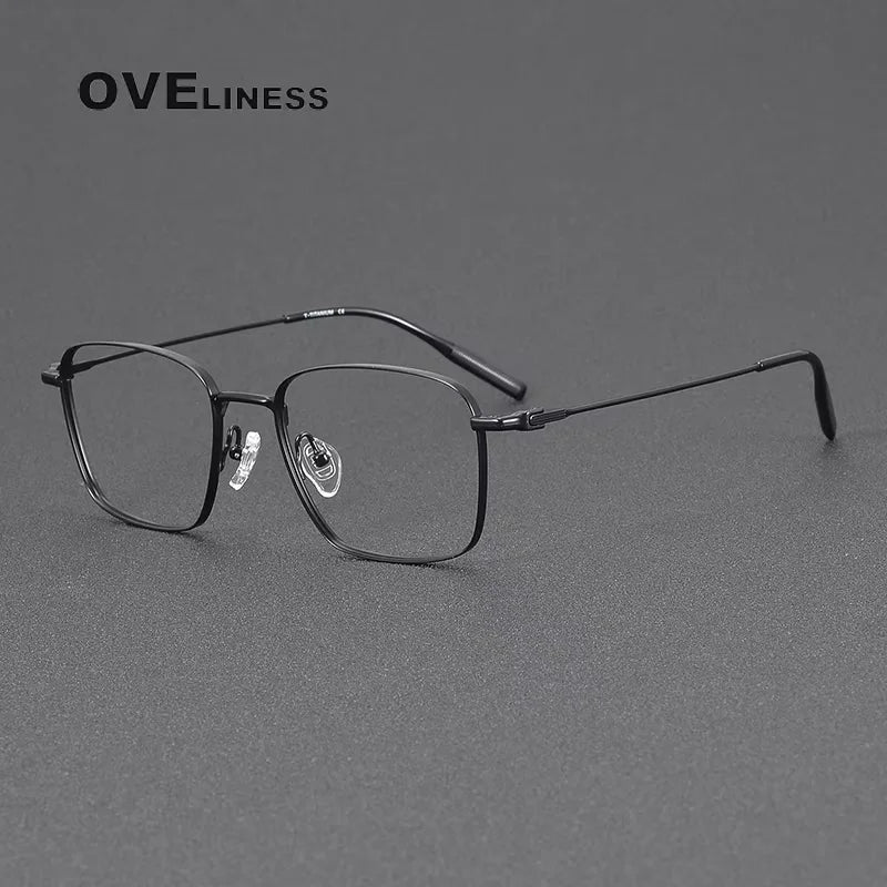 Oveliness Unisex Full Rim Square Titanium Eyeglasses 81026