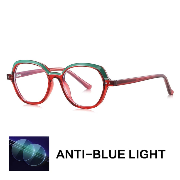 Gatenac Women's Full Rim Oval Tr 90 Titanium Reading Glasses Gxyj9051