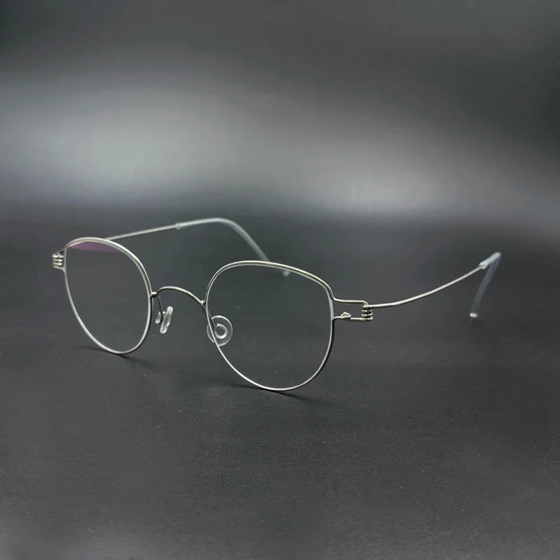 Yujo Unisex Full Rim Oval Round Steel Custom Eyeglasses 61457