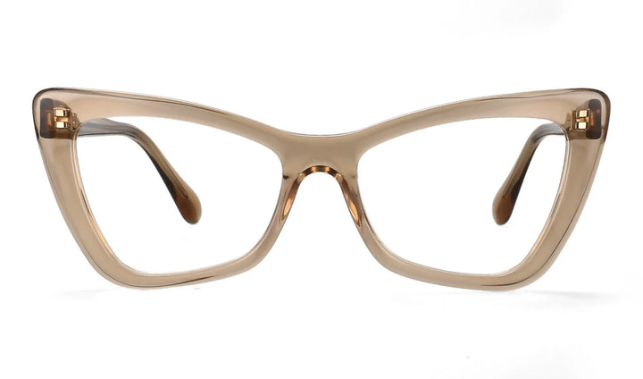 CCspace Women's Full RIm Cat Eye Acetate Hyperopic Reading Glasses R56955 Reading Glasses CCspace tea 0