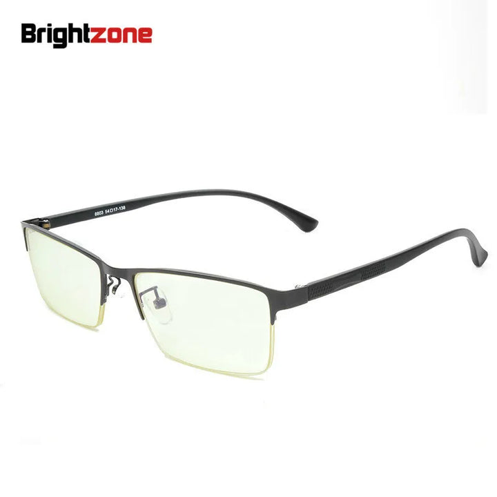 Brightzone Unisex Semi Rim Square Alloy Eyeglasses 48803 Semi Rim Brightzone