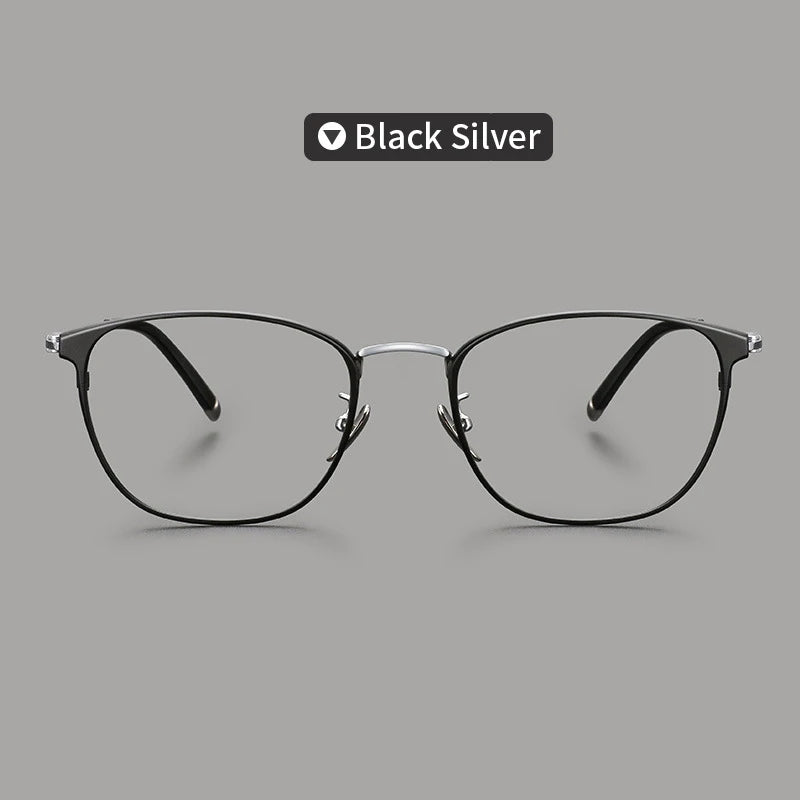 Xbora Unisex Full Rim Round Square Tr 90 Titanium Eyeglasses 42101