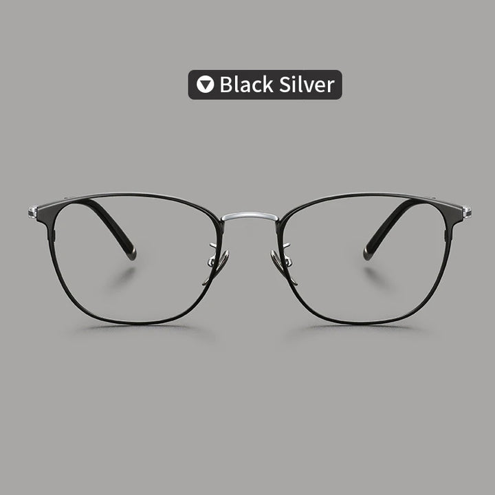 Xbora Unisex Full Rim Round Square Tr 90 Titanium Eyeglasses 42101