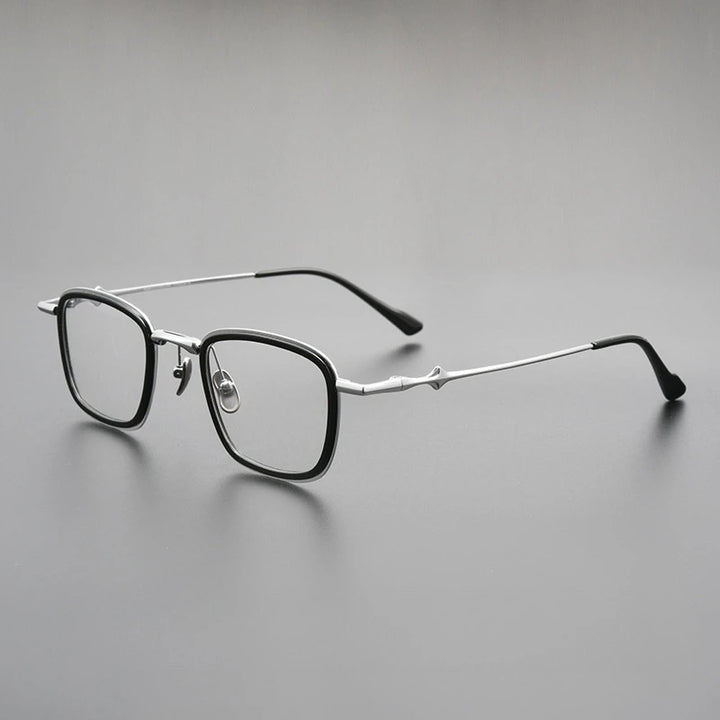 Yimaruili Unisex Full Rim Square Titanium Acetate Eyeglasses M81224