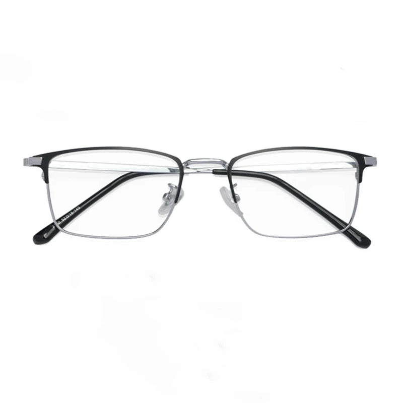 Kocolior Unisex Full Rim Square Alloy Reading Glasses 3160 Reading Glasses Kocolior Silver 0