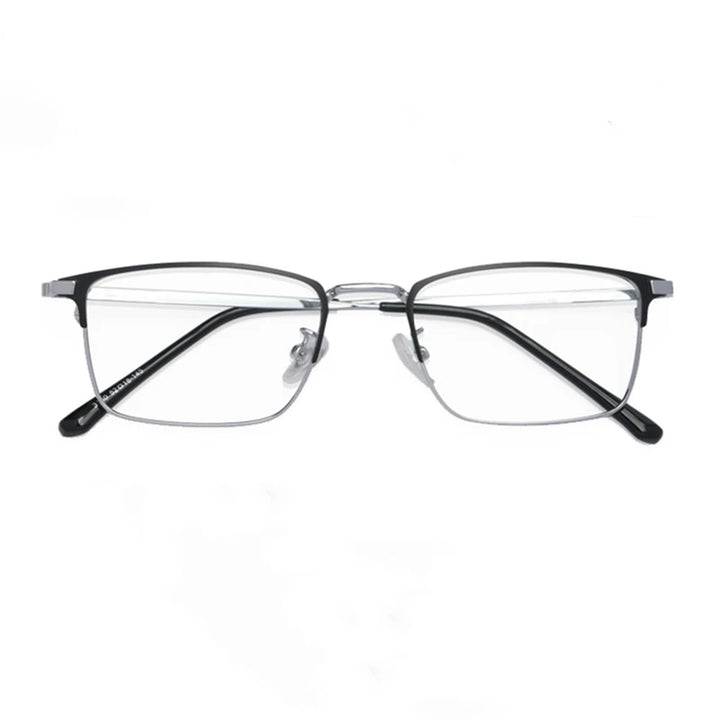 Kocolior Unisex Full Rim Square Alloy Reading Glasses 3160 Reading Glasses Kocolior Silver 0