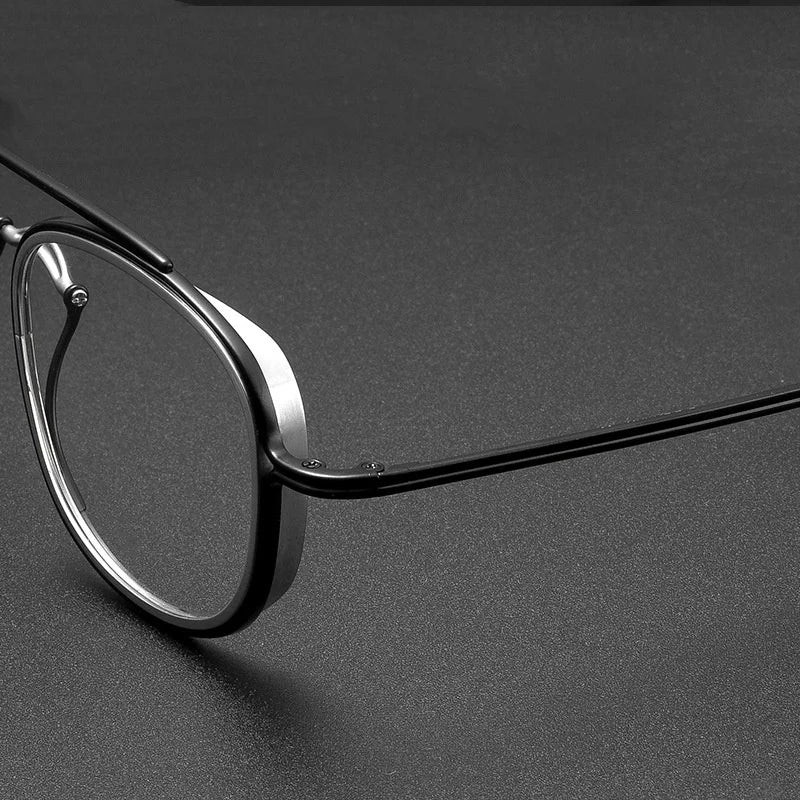 Kocolior Unisex Full Rim Square Double Bridge Titanium Eyeglasses 3185 Full Rim Kocolior