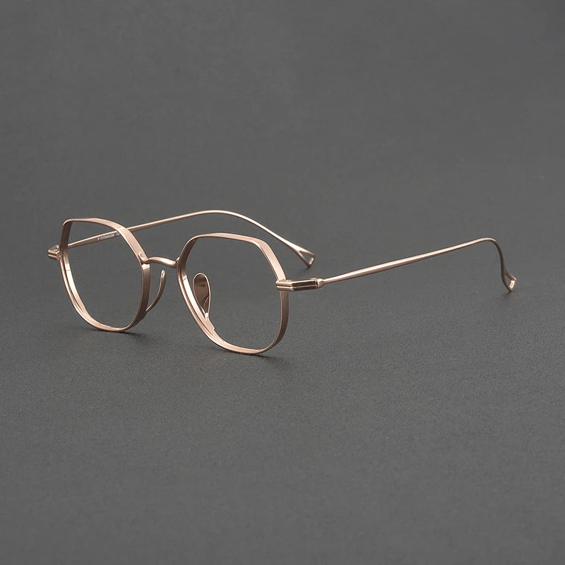 Muzz Unisex Full Rim Flat Top Oval Titanium Eyeglasses 73001