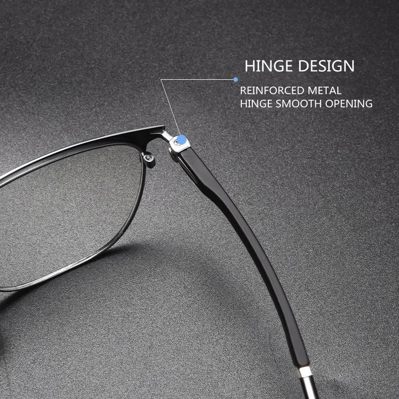 Kocolior Unisex Full Rim Square Titanium Alloy Hyperopic Reading Glasses 6120 Reading Glasses Kocolior