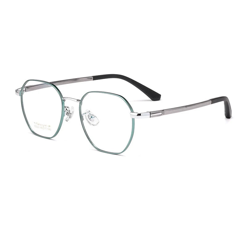 Hotochki Women's Full Rim Polygon Titanium-Alloy Eyeglasses 480003