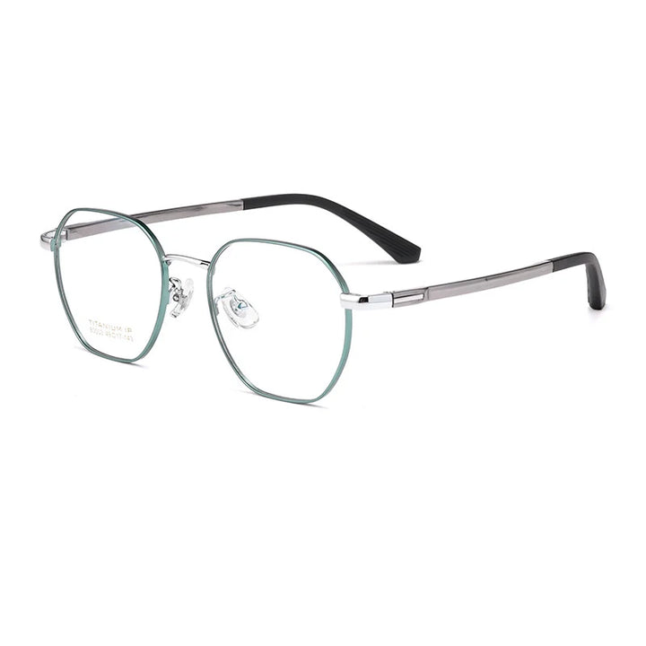 Hotochki Women's Full Rim Polygon Titanium-Alloy Eyeglasses 480003