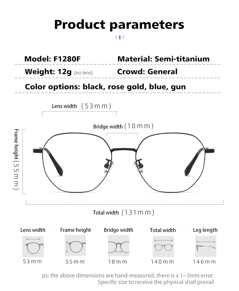 Vicky Women's Full Rim Square Polygon Titanium Reading Glasses 621280