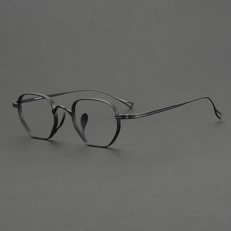 Muzz Unisex Full Rim Oval Polygon Titanium Eyeglasses 79919