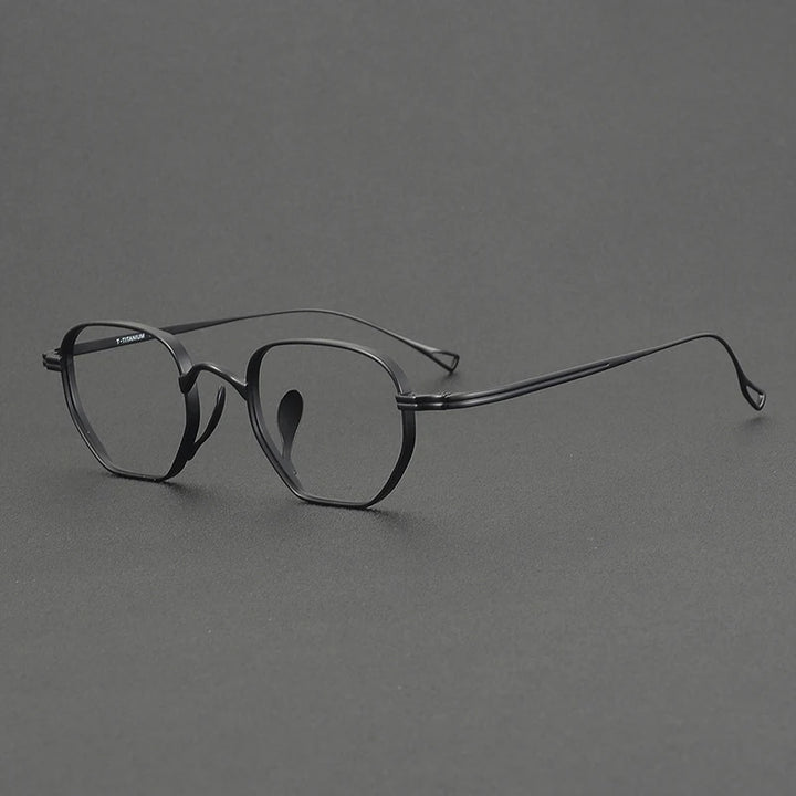 Muzz Unisex Full Rim Oval Polygon Titanium Eyeglasses 79919